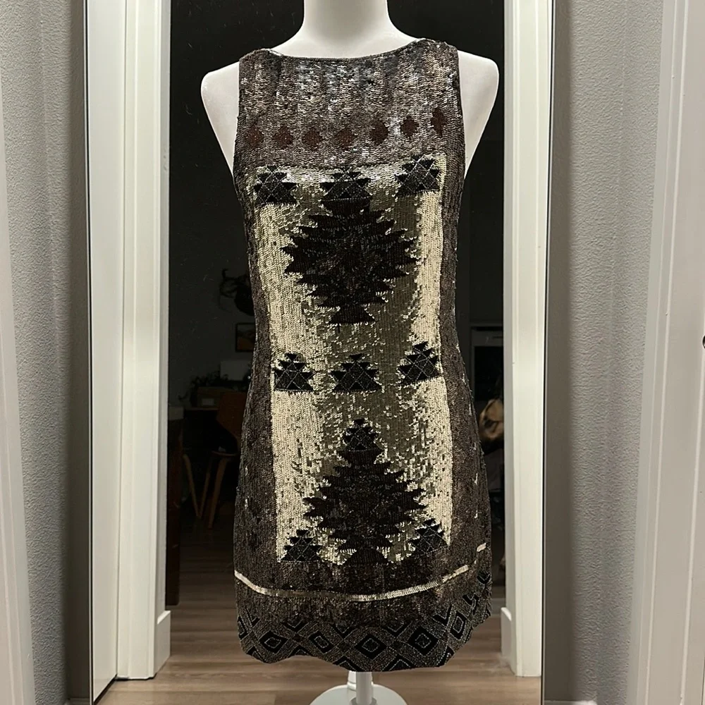 AllSaints Spitalfields Jacks Place London Hand Embellished Dress Vintage… - Picture 3 of 12